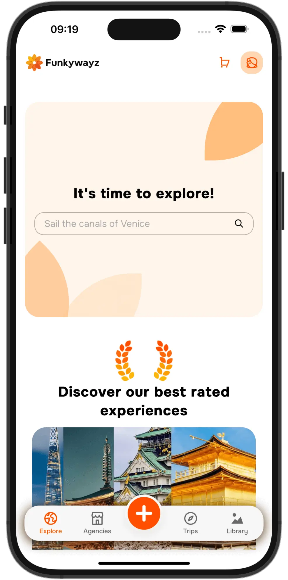 Interface Funkywayz - Carnet de voyage digital interactif